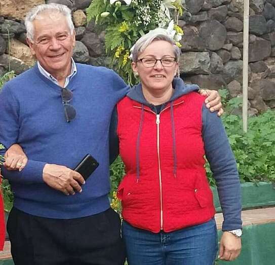 Loli Verde con su padre Juan Verde (Foto TA)